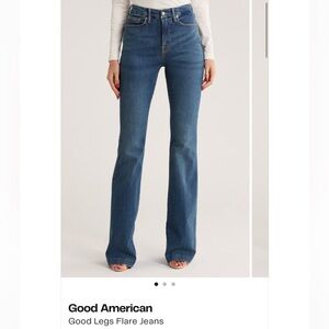 Good American Good Flare Jeans in Medium Blue Wash